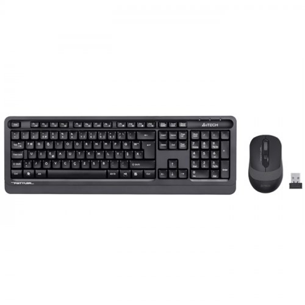 A4 TECH FG1010 Gri FSTYLER Türkçe (F) 2,4Ghz  Kablosuz Klavye Mouse Set - Image 1