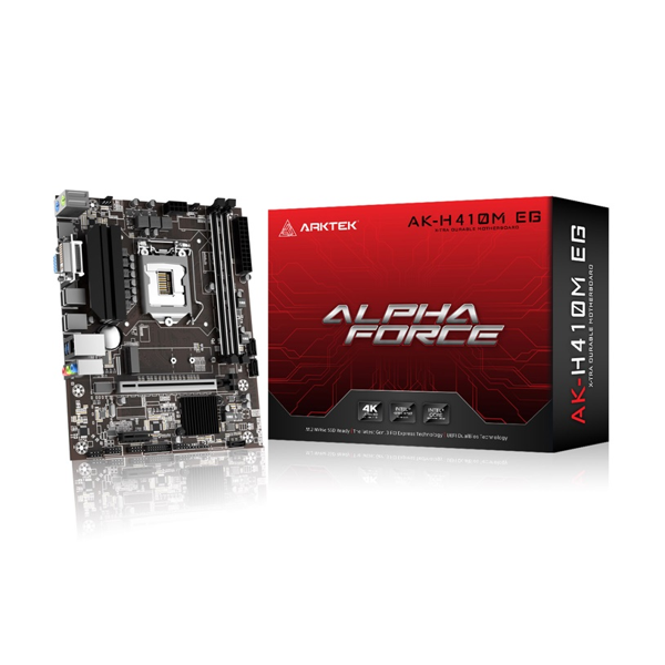 ARKTEK ALPHA FORCE, AK-H410M EG VA, 2xDDR4, M.2, D-Sub, HDMI, 10.Nesil, LGA1200 Soket, Anakart - Image 1