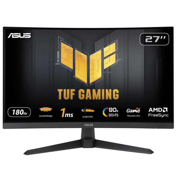 ASUS TUF GAMING VG27VQ3B 27&quot; 1ms, 180Hz, Full HD Curved, DP, 2xHDMI, Hoparlör, Fast VA Panel, Düşük Mavi Işık, Free - Image 1