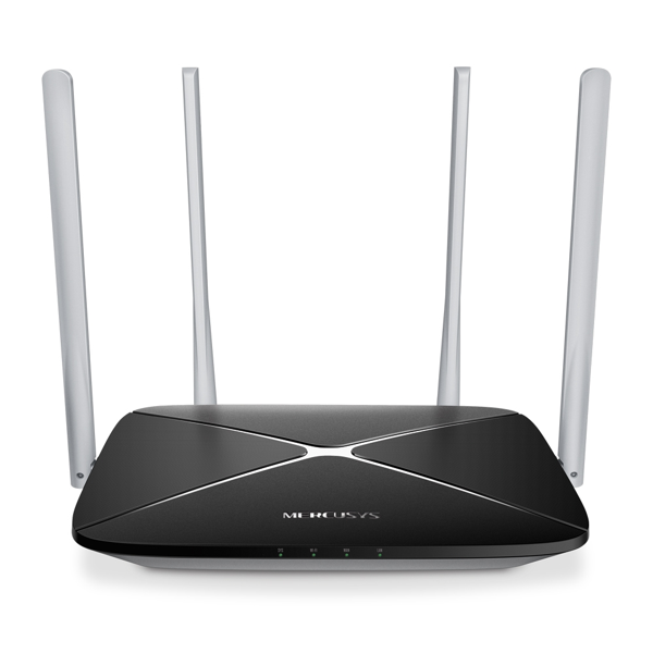 MERCUSYS AC12, AC1200, 4Port, 300-867Mbps, DualBand, Masaüstü, Megabit, Router - Image 1