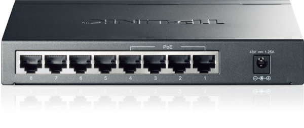 TP-LINK TL-SG1008P, 8 Port, GigaBit, Metal Kasa, 4 Port PoE, 55W, Yönetilemez, Masaüstü Switch - Image 1