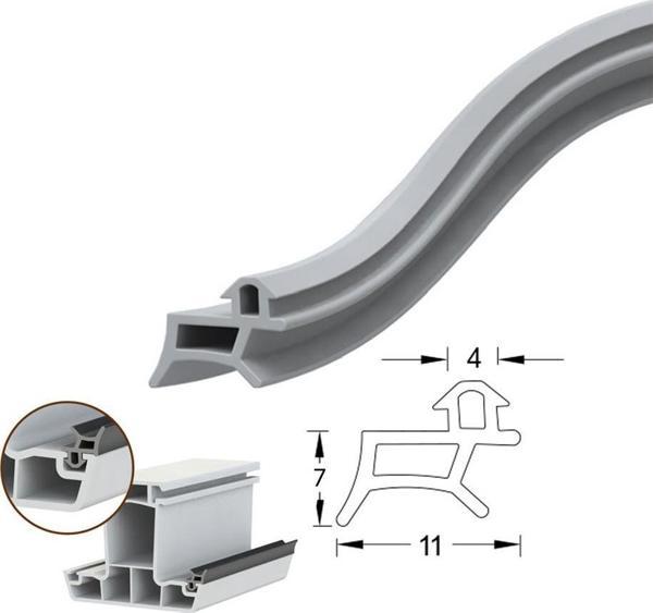 Contacall Pimapen Pvc Kapı Pencere Fitili Contası 60 Metre Gri - Image 1