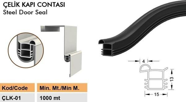 Contacall Çelik Kapı Contası-Fitili / Çelik Kapı Kasa Contası Çlk-01-Siyah-6 Metre - Image 1