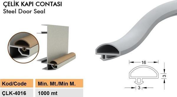 Contacall Çelik Kapı Kasa Fitili Çelik Kapı Contası 6 Metre Füme - Image 1