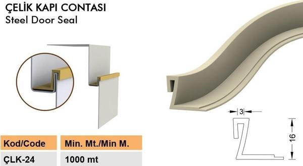 Contacall Çelik Kapı Kasa Fitili Contası Çelik Kapı Contası 6 Metre Siyah - Image 1