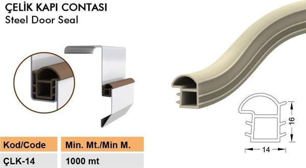 Contacall Çelik Kapı Kasa Fitili Contası Çelik Kapı Contası 6 Metre Siyah - Image 1