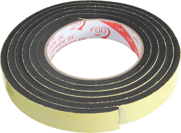 Contacall Kapı Pencere İzolasyon Bandı Yapışkan Sünger 4 mm Kalınlık 25 mm Genişlik 10 Metre Uzunluk / EPDM-4*25 - Image 1