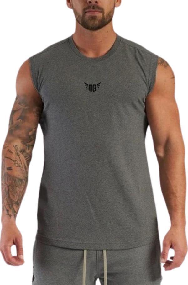 Genius Store Erkek Nem Emici Hızlı Kuruma Atletik Teknik Performans Sporcu Sıfır Kol T-Shirt Mg-Atlet Füme M - Image 1