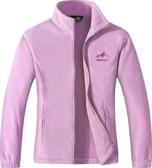 Genius Store Unisex Polar Tam Fermuarlı Outdoor Polar Ceket Tactical Polar Kadın-Erkek Polar Renkli-Tam Lila L - Image 1