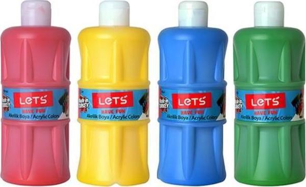 Lets 500 ml Akrilik Boya Seti 4lü - Image 1