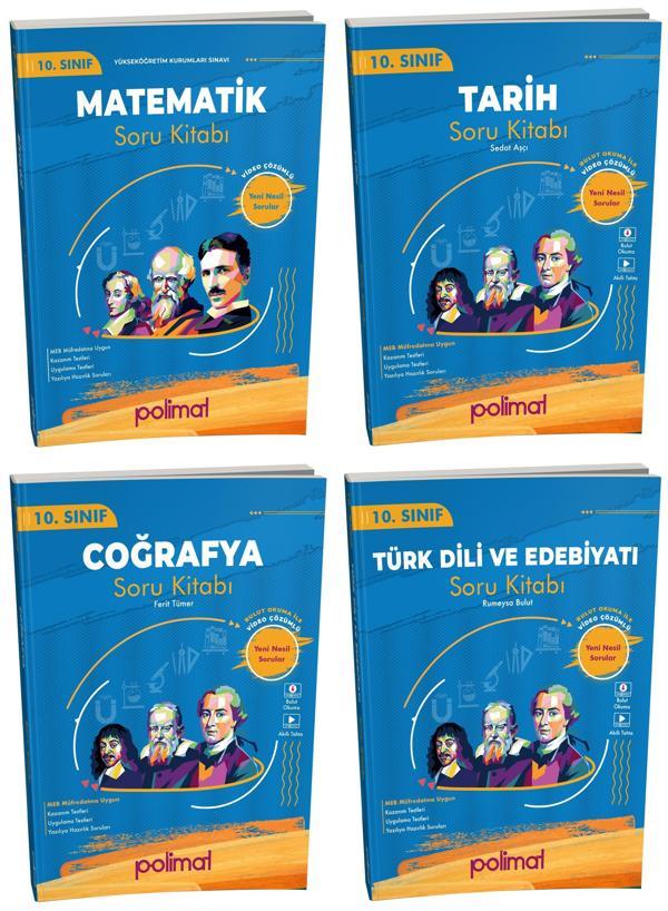 Polimat 2025 10. Sınıf Eşit Ağırlık Soru Kitabı Seti 4 Kitap - Polimat Yayınları - Image 1