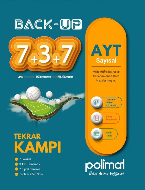 Polimat 2025 Ayt Back-Up 7+3+7 Sayısal Kamp Kitabı - Polimat Yayınları - Image 1