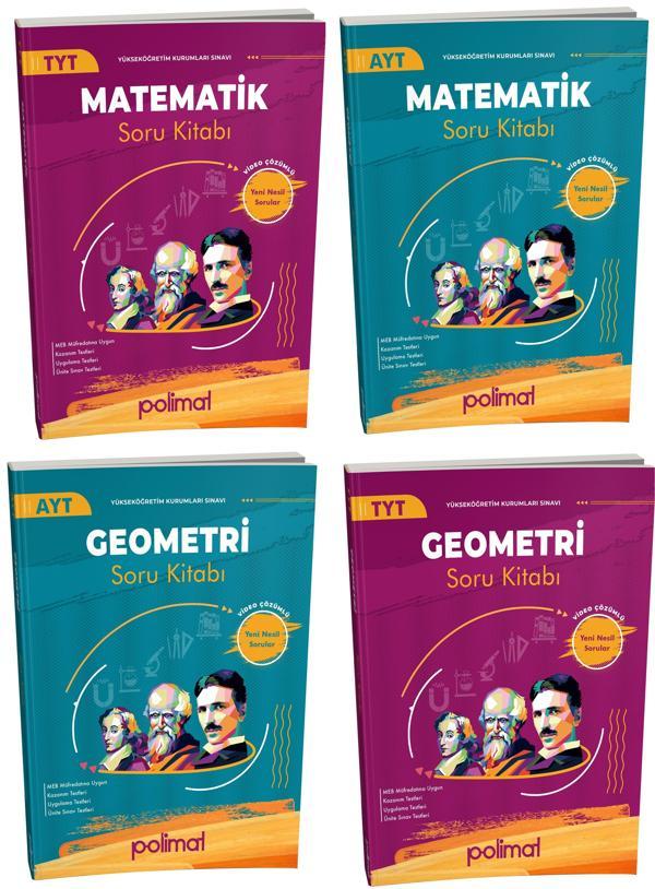 Polimat 2025 Tyt Ayt Matematik + Geometri Soru Kitabı Seti 4 Kitap - Polimat Yayınları - Image 1