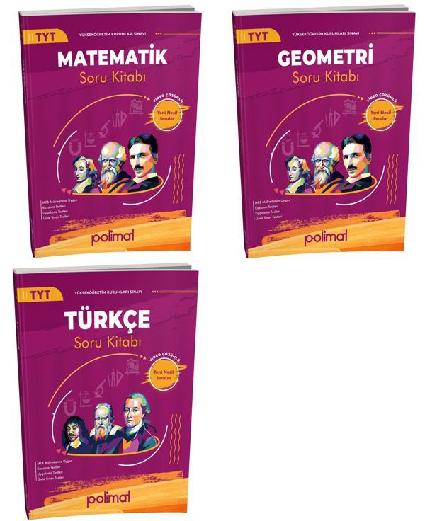 Polimat 2025 Tyt Matematik + Geometri + Türkçe Soru Kitabı Seti 3 Kitap - Polimat Yayınları - Image 1