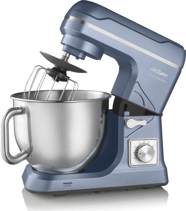 Arzum AR1129-O Crust Mix Duo Stand Mikser Mutfak Şefi, Cam ve Çelik Hazne, 1000 W, 5 Lt, Okyanus - Image 1