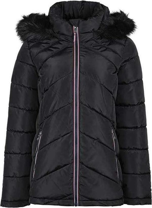 Tommy Hilfiger Kadın Kapüşonlu Mont TW2MP918-BLK - Image 1