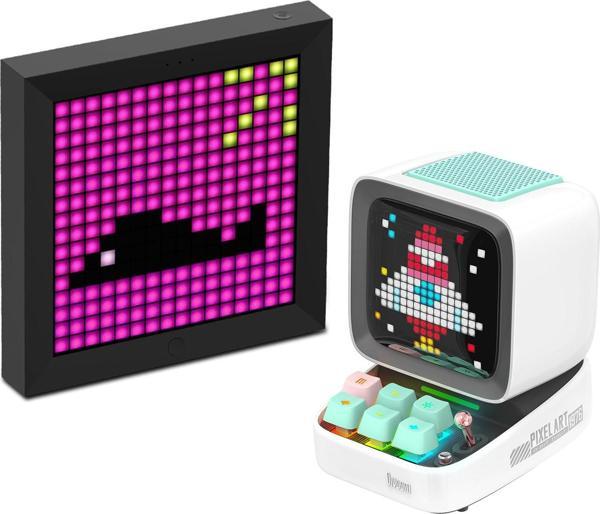 Divoom Ditoo Pro Beyaz Bluetooth Hoparlör ve Pixoo Led Ekran Seti - Image 1