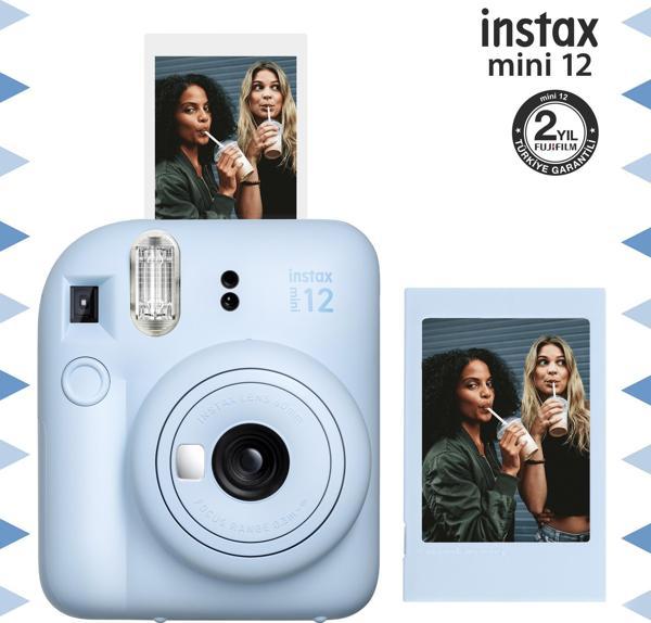 Instax mini 12 Mavi Fotoğraf Makinesi ve Fotoğraf Çerçeve Seti - Image 1