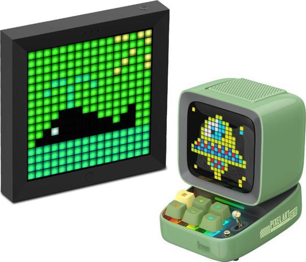 Divoom Ditoo Pro Yeşil Bluetooth Hoparlör ve Pixoo Led Ekran Seti - Image 1