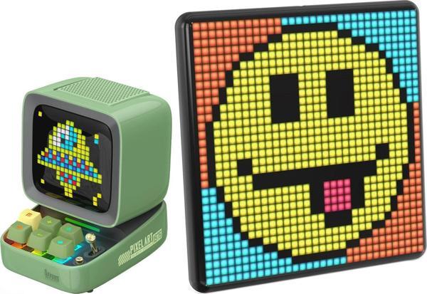 Divoom Ditoo Pro Yeşil Bluetooth Hoparlör ve Pixoo Max Led Ekran Seti - Image 1