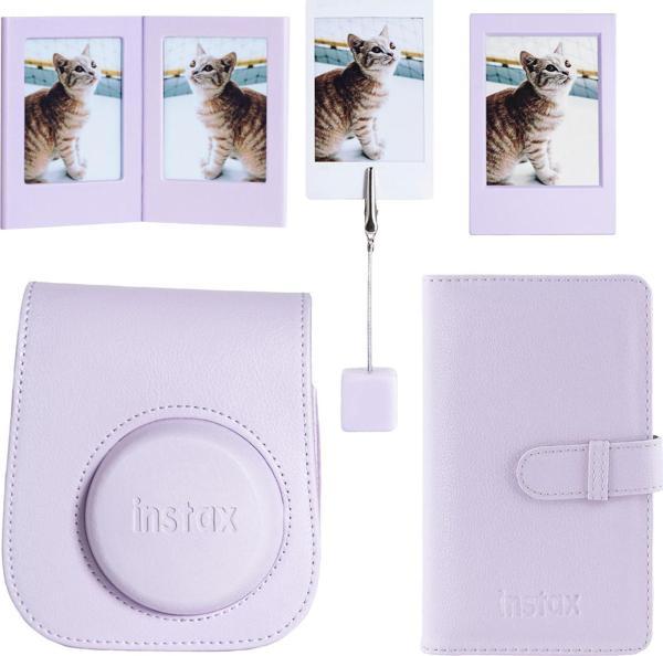 Instax mini 12 Lila Deri Kılıf Laporta Deri Albüm ve Fotoğraf Çerçeveleri Aksesuar Seti - Image 1