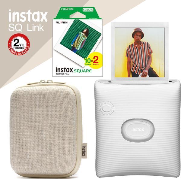 Instax SQ Link Beyaz Ex D Akıllı Telefon Yazıcısı ve Hediye Seti 4 - Image 1