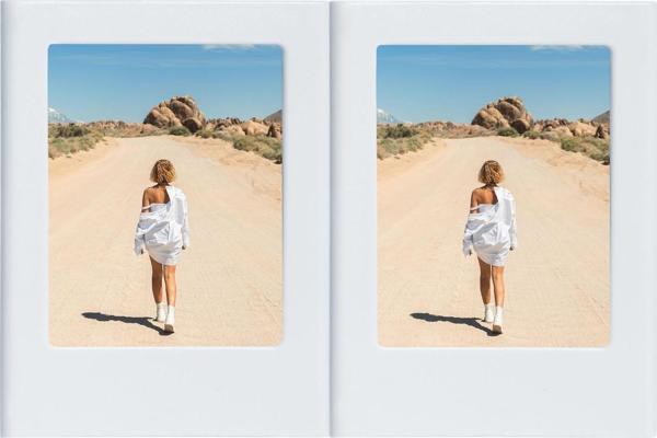 Instax Mini Film Uyumlu Beyaz 2'li Mıknatıslı Fotoğraf Çerçeve Seti - Image 1