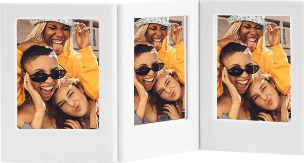 Instax Mini Film Uyumlu Beyaz 3'lü Mıknatıslı Fotoğraf Çerçeve Seti - Image 1