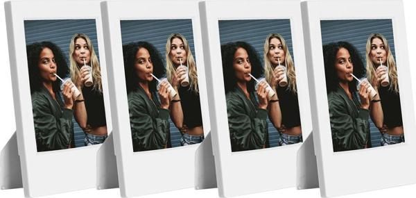 Instax Mini Film Uyumlu Beyaz 4'lü Klasik Fotoğraf Çerçeve Seti - Image 1