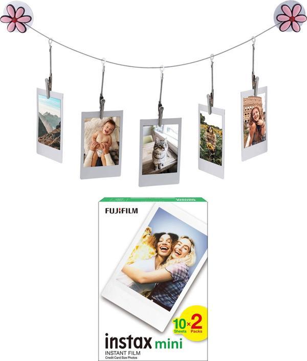 Instax Tüm Mini Makineler ile Uyumlu 20'li Film ve 5'li Resim Askısı - Image 1