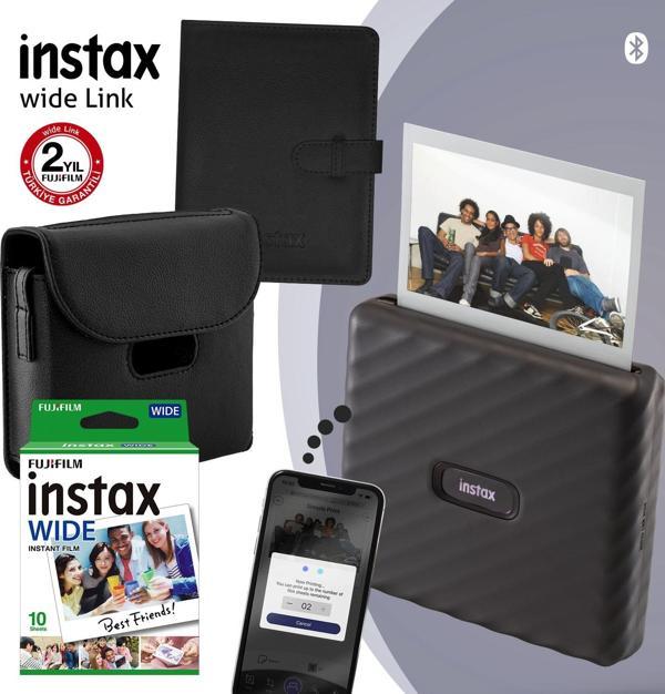 Instax Wide Link Gri Akıllı Telefon Yazıcısı ve Hediye Seti 2 - Image 1