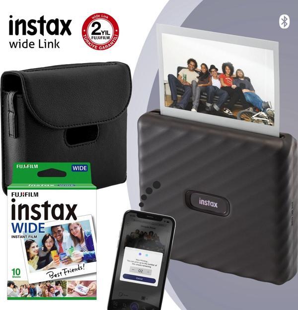 Instax Wide Link Gri Akıllı Yazıcı ve Çantalı Hediye Seti 3 - Image 1