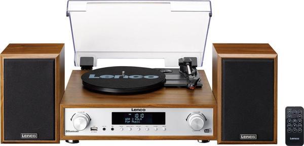 Lenco MC-160WD Ahşap Bluetooth Fm Radyo Özellikli Stereo Hoparlörlü Hifi Pikap-MC-160WD - Image 1