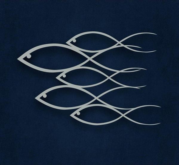 Dekadron 5li Balık Metal Duvar Dekoru - Image 1