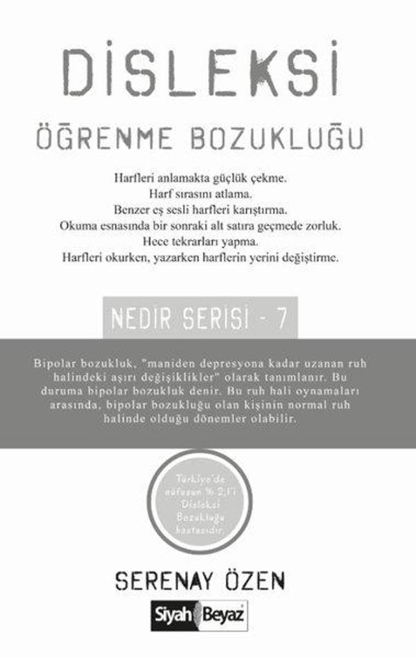 Disleksi Öğrenme Bozukluğu - Nedir Serisi 7 - Siyah Beyaz - Image 1