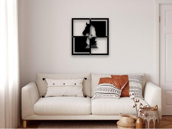 Dekadron Satranç Metal Duvar Saati - Image 1