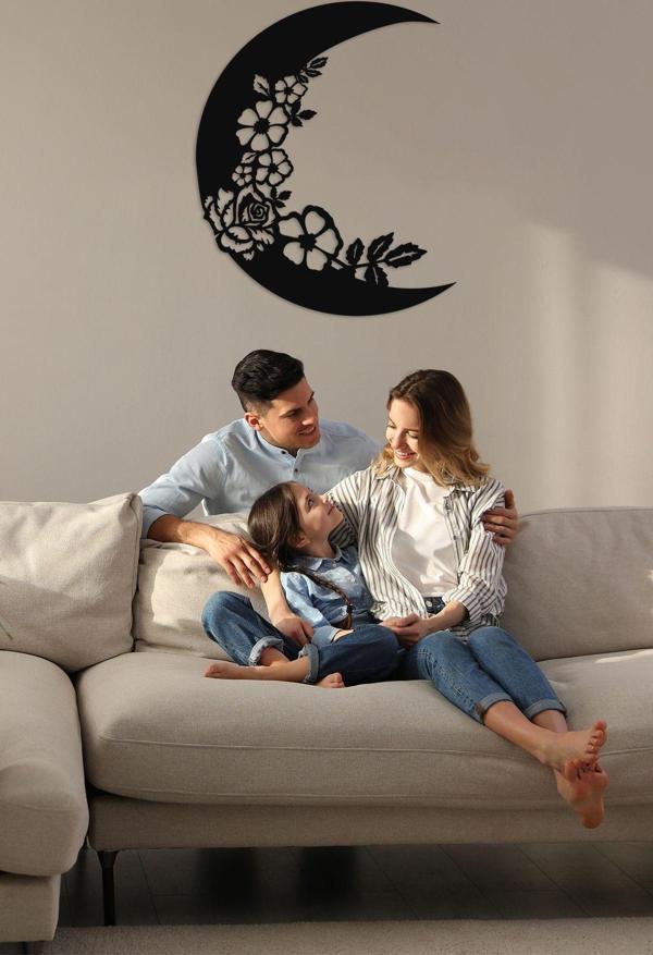 Dekadron Hilal Metal Duvar Dekoru - Image 1