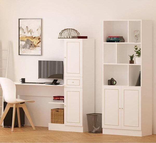 Rabi Gold Country Çalışma Masası Kitaplık Takımı - Image 1