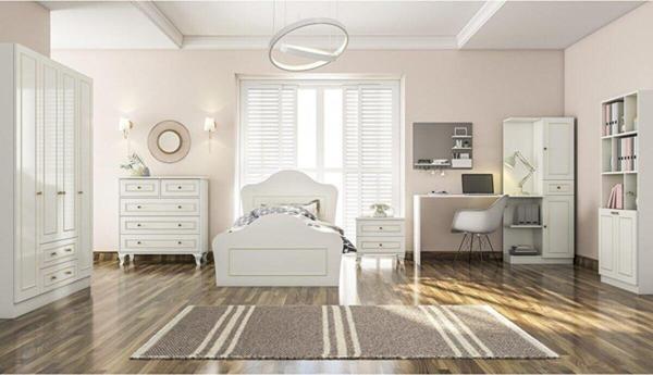 Rabi Gold Country Genç Odası Takımı (GARDIROP KARYOLA KOMODİN) - Image 1