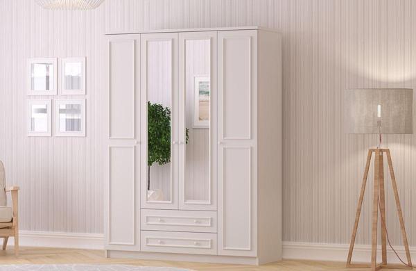 Rabi Lina Country 4 Kapak 2 Çekmeceli Aynalı Gardırop - Image 1