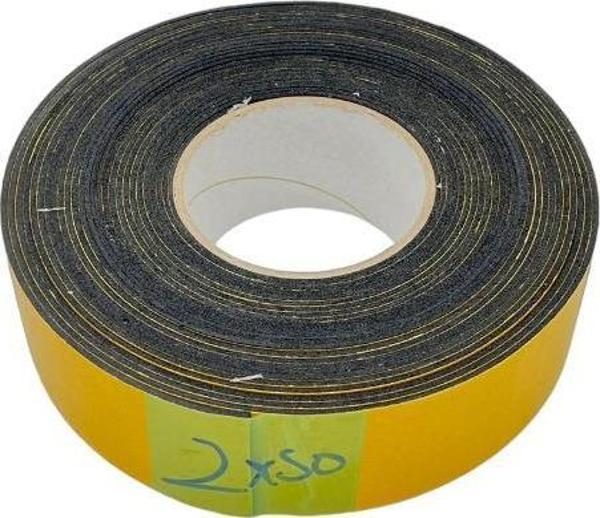 Contacall Endüstriyel EPDM (Kauçuk) 2mm x 50 mm Çift Taraflı Yapışkan Bantlı Yalıtım Süngeri  - Image 1