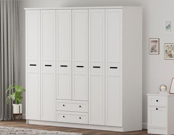 Rabi Rumy-s1 Country 6 Kapak 2 Çekmeceli Gardırop - Image 1