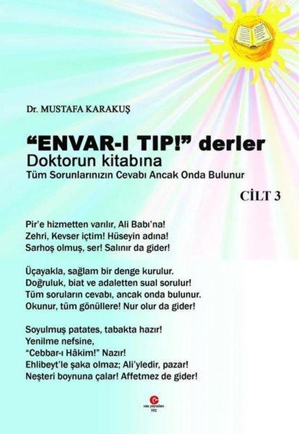 Envar-ı Tıp Derler Doktorun Kitabına Tüm Sorunlarınızın Cevabı Ancak Onda Bulunur - Cilt 3 - Can Yayınları (Ali Adil Atalay) - Image 1