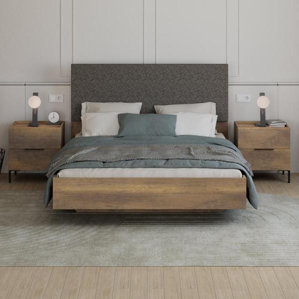 Oryana Çift Kişilik Karyola-Koyu Ceviz 171x120x206 cm - Image 1