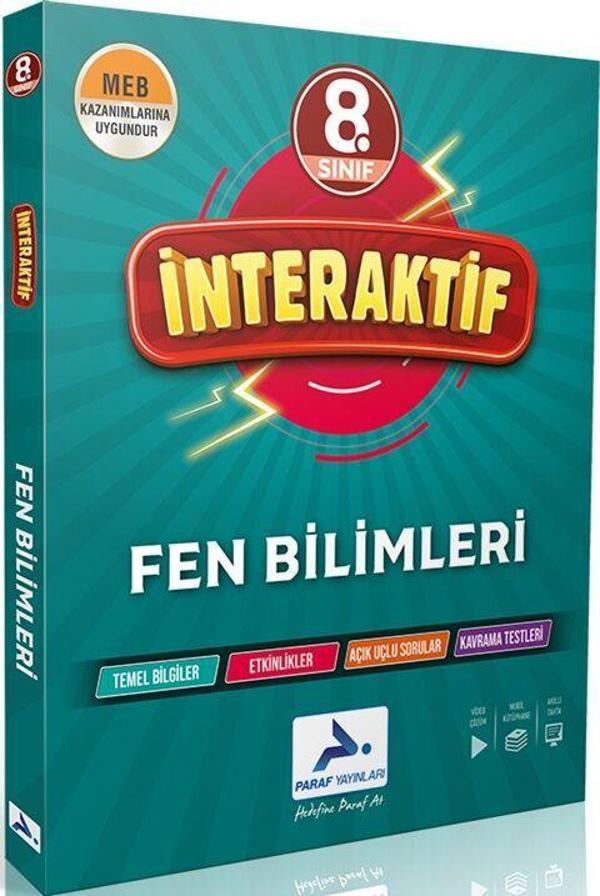 Paraf 8. Sınıf İnteraktif Fen Bilimleri Soru Bankası Paraf Yayınları - PRF Paraf Yayınları - Image 1