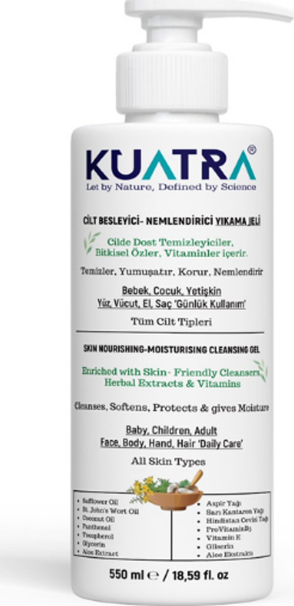 Kuatra Nemlendirici Besleyici Temizlik Jeli 550ml (kokusuz) - Image 1
