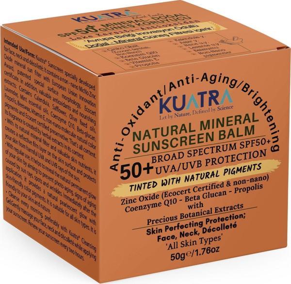 Kuatra SPF 50+ Doğal-Mineral Güneş Koruyucu Renkli Balm 50ml - Image 1