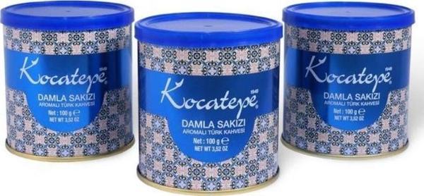 Kocatepe Damla Sakızlı Türk Kahvesi 100 gr Teneke  x 3 Adet - Image 1