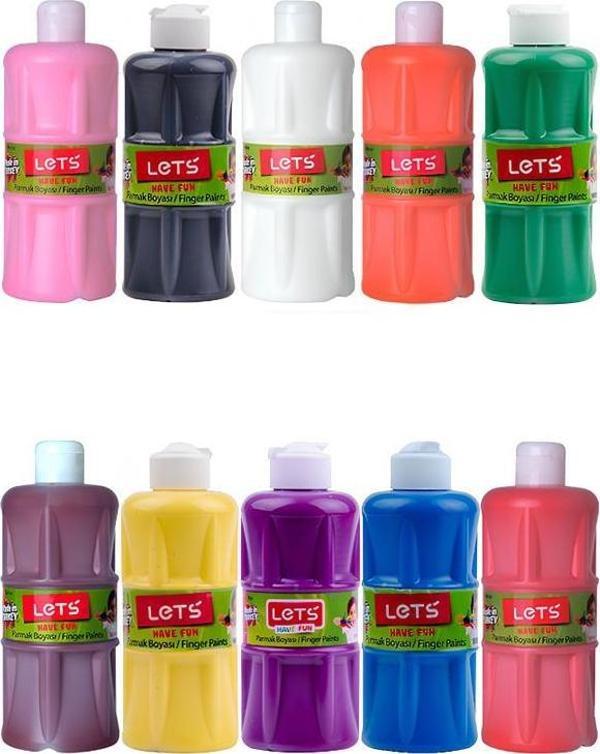 Lets Parmak Boyası 500ml 10lu Set - Image 1