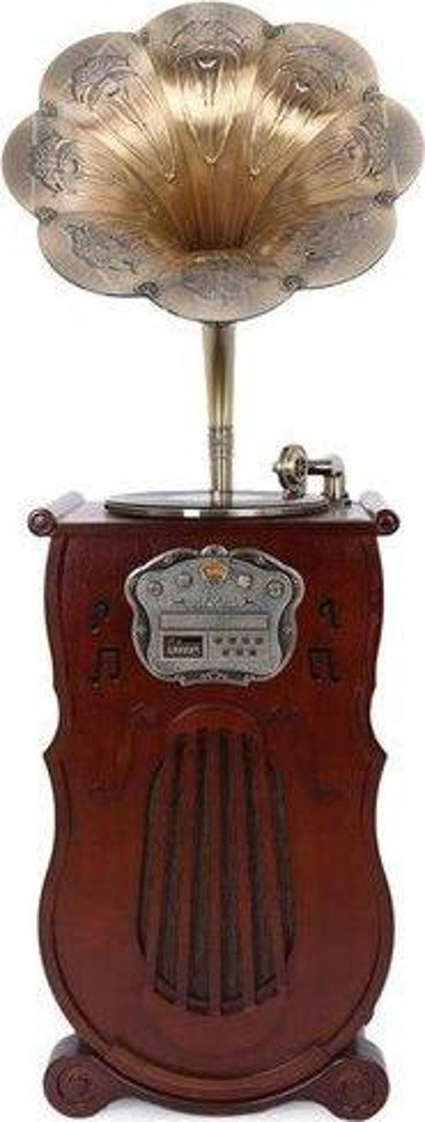 Crown Well Kontrbas Gramofon Standlı Açık Ceviz Pikap C1000 - Image 1